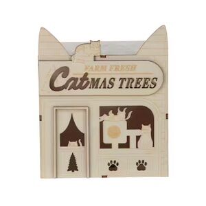 Cozy Catmas Trees Cat Scratcher House
